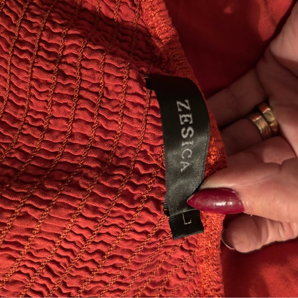 Chic One-Shoulder Coral Dress - Picture 4 of 6